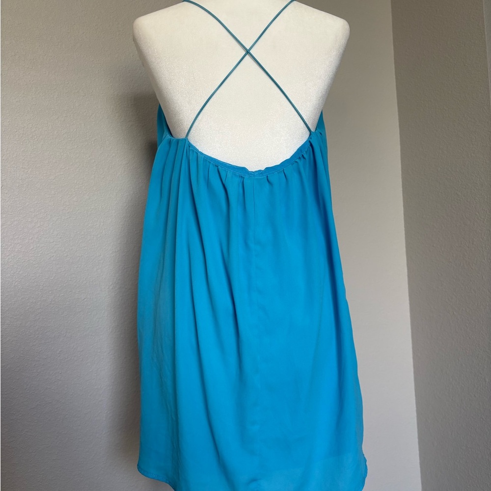 SHEIN Bright Blue Flowy Dress Spaghetti Straps - Picture 3 of 6